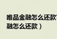 唯品金融怎么还款?唯品花教你两招（唯品金融怎么还款）