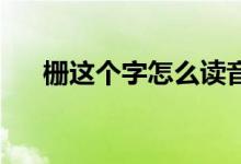 栅这个字怎么读音（栅,这个字怎么读）
