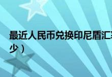 最近人民币兑换印尼盾汇率（今天人民币兑换印尼盾汇率多少）