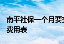 南平社保一个月要交多少钱 2022年南平社保费用表 