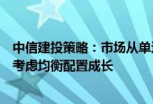 中信建投策略：市场从单边修复期进入震荡期相对收益者可考虑均衡配置成长