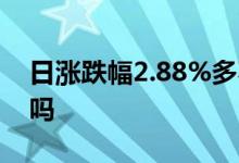日涨跌幅2.88%多不多 日涨跌幅负的是亏了吗