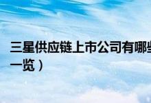 三星供应链上市公司有哪些（2021年三星供应链概念龙头股一览）