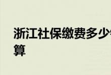 浙江社保缴费多少钱一个月 个人缴费怎么计算 