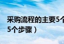 采购流程的主要5个关键点（采购流程的主要5个步骤）