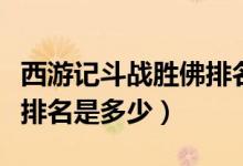 西游记斗战胜佛排名（斗战胜佛孙悟空在佛教排名是多少）