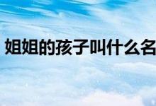 姐姐的孩子叫什么名字（姐姐的孩子叫什么）