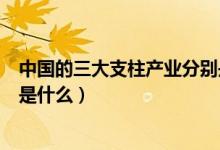 中国的三大支柱产业分别是什么（中国各省的支柱产业分别是什么）