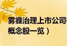 雾霾治理上市公司有哪些（2021年雾霾治理概念股一览）