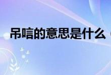 吊唁的意思是什么（吊唁的意思是什么呀）