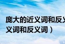 庞大的近义词和反义词分别是什么（庞大的近义词和反义词）
