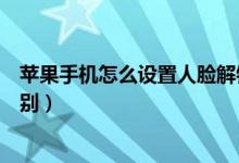苹果手机怎么设置人脸解锁微信（苹果手机怎么设置人脸识别）