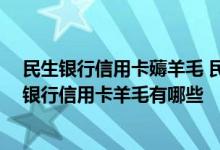 民生银行信用卡薅羊毛 民生银行信用卡薅羊毛怎么薅 民生银行信用卡羊毛有哪些