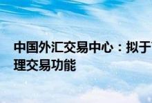 中国外汇交易中心：拟于7月25日起在外汇交易系统推出代理交易功能