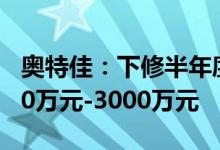 奥特佳：下修半年度业绩预估修正后预亏1500万元-3000万元