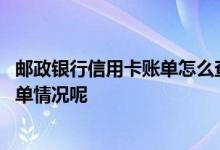 邮政银行信用卡账单怎么查询 如何查询邮政银行信用卡的账单情况呢