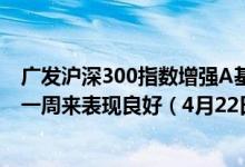 广发沪深300指数增强A基金2021年第三季度表现如何（近一周来表现良好（4月22日））