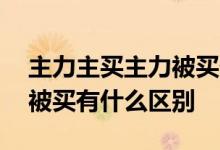 主力主买主力被买什么意思 主力主买和主力被买有什么区别