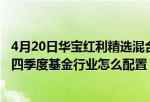 4月20日华宝红利精选混合C累计净值为1.2787元2021年第四季度基金行业怎么配置