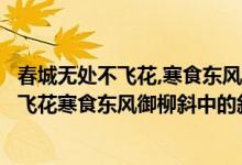 春城无处不飞花,寒食东风御柳斜的诗意是什么（春城无处不飞花寒食东风御柳斜中的斜是什么意思）