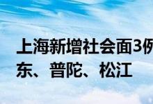 上海新增社会面3例本土无症状感染者涉及浦东、普陀、松江