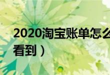 2020淘宝账单怎么看（简单的操作让你快速看到）