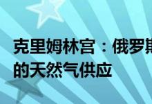 克里姆林宫：俄罗斯“没有兴趣”切断对欧洲的天然气供应