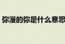 弥漫的弥是什么意思（弥漫的弥是什么意思）