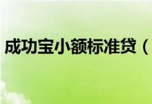 成功宝小额标准贷（资金宝贷款额度有多少）