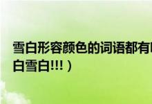 雪白形容颜色的词语都有哪些（形容颜色的词语如：雪白雪白雪白!!!）