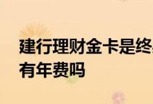 建行理财金卡是终身免年费吗 建行理财金卡有年费吗