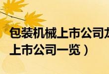 包装机械上市公司龙头有哪些（包装机械相关上市公司一览）