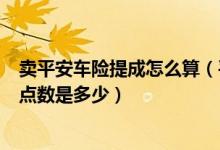 卖平安车险提成怎么算（平安保险的车险销售业务员提成的点数是多少）