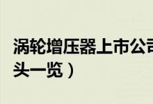 涡轮增压器上市公司有哪些（相关上市公司龙头一览）