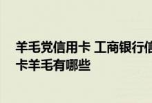 羊毛党信用卡 工商银行信用卡薅羊毛怎么薅 工商银行借记卡羊毛有哪些