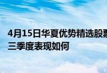 4月15日华夏优势精选股票近一年来表现不佳基金2021年第三季度表现如何