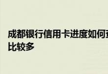 成都银行信用卡进度如何查询 成都哪个银行信用卡优惠活动比较多