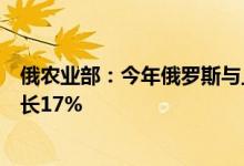 俄农业部：今年俄罗斯与上合组织成员国间的粮食贸易量增长17%