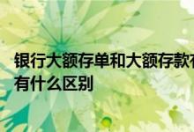 银行大额存单和大额存款有区别吗 银行大额存单和大额存款有什么区别