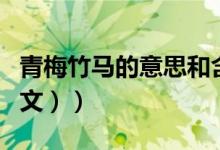 青梅竹马的意思和含义（青梅竹马的意思（图文））