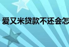 爱又米贷款不还会怎样（爱又米贷款可靠吗）