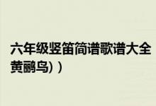 六年级竖笛简谱歌谱大全（六年级下册竖笛练习曲的谱子(小黄鹂鸟)）