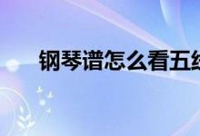 钢琴谱怎么看五线谱（钢琴谱怎么看）