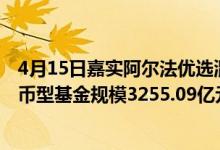 4月15日嘉实阿尔法优选混合A基金怎么样（2020年公司货币型基金规模3255.09亿元）