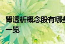 肾透析概念股有哪些肾透析概念上市公司龙头一览