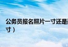公务员报名照片一寸还是两寸（公务员照片尺寸一寸还是两寸）