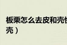 板栗怎么去皮和壳快最有效（板栗怎么去皮和壳）