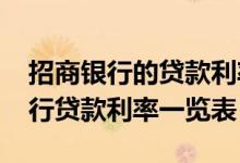 招商银行的贷款利率是多少（2022年招商银行贷款利率一览表）