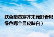 肤色暗黄穿芥末绿好看吗（皮肤偏黑偏暗黄穿咖啡色和芥末绿色哪个显皮肤白）