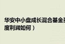 华安中小盘成长混合基金买的人多吗（该基金2021年第二季度利润如何）
